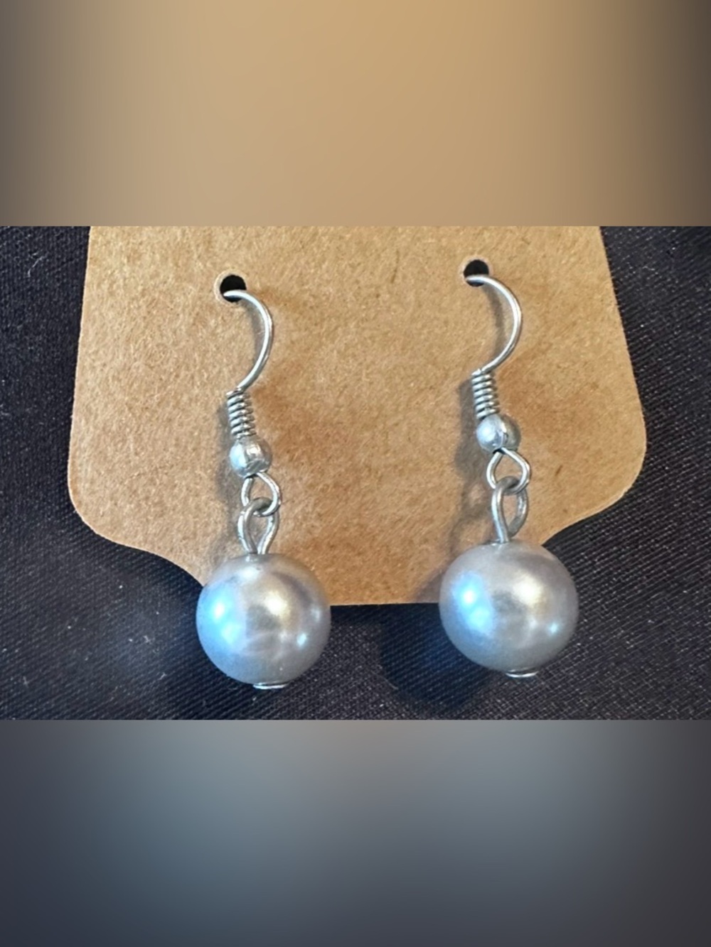 Classic Silver Pearl Drop Earrings - Elegant Women Jewelry